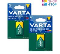 2x Varta Batterie 9V Ricaricabili NiMH 200mAh HR22 PP3 E-Block