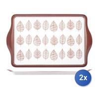 2x Vassoi In Melamina Michelle Cm 46,5x29,5 H&H