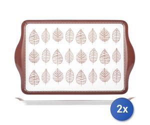 2x Vassoi In Melamina Michelle Cm 46,5x29,5 H&H