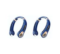 2X Ventilatore Portatile Appeso Collo Ventilatore Potenza Ventilatore Senza Lama con Archetto Collo Dispositivo Raffreddamento Aria Ventilatori