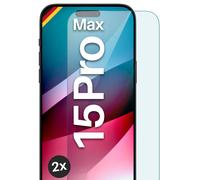 2x vero vetro per Apple iPhone 15 Pro Max pellicola protettiva cellulare prot...
