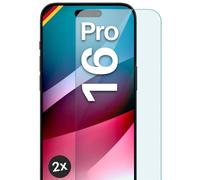 2x vero vetro per Apple iPhone 16 Pro pellicola protettiva HD cellulare...