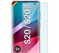 moex Pellicola in Vetro temperato Compatibile con Samsung Galaxy S20 / S20 5G, Pellicola Protettiva infrangibile per Display, Pellicola in Vetro Anti sfondamento Crystal Clear, 2 Pezzi