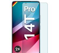 2x vero vetro per Xiaomi 14T Pro pellicola blindata HD vetro temperato protez...