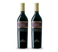 2x Vino Rosso Piceno Superiore doc Campo delle Mura, bottiglia 0,75 l. cantina Moncaro, Camerano, Ancona, Marche, prodotto tipico marchigiano