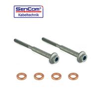 2X Vite + 4 Guarnizione Supporto Iniettori Per VW Skoda Seat Audi WHT005490