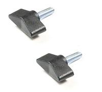 2x VITE A FARFALLA M4 M5 M6 AD ALETTE DA REGOLARE E BLOCCARE - ACCIAIO ZINCATO CON TESTA IN PLASTICA filettatura DADO FISSAGGIO BULLONE (M5x18)