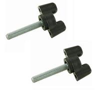 2x VITE A FARFALLA M4 M5 M6 AD ALETTE DA REGOLARE E BLOCCARE BULLONE ACCIAIO ZINCATO TESTA IN PLASTICA filettatura DADO FISSAGGIO (M4x50)
