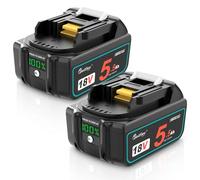2X Waitley Batterie 5500mAh 18V per Makita BL1850 BL1860B BL1840 BL1830 BL1820B BL1815, Compatibili con Utensili Elettrici Makita 18V Li-ion