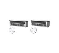 2X Wall-Mounted Air Cooler FanQuick Cooling Leafless Air Conditioner Wireless Quiet Electric Fans with Remote B