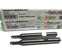 2x Walter VHM Fresa Ø2 , 5 x7 MC324-02.5W3B-WJ30TF SchaftØ6 Hb Z3 Nuovo D5794
