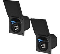 2x Wamovo Cee Installazione per Esterni Nero 240V 16A 3-pol. Roulotte Camper