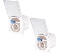 2x Wamovo Cee per Esterni Bianco Spina a Incasso IP44 Camper Roulotte 240V