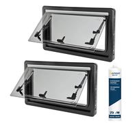 2x wamovo Deflettore 50x35cm Finestrino Laterale Insetti Avvolgibile Sigillante