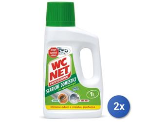 2x Wc Net Pulitore Scarichi Domestici 1000 Ml.