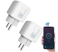 2X WLAN WIFI Presa Smart Home Spina Plug Controllo App Timer Schuko