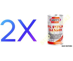 2x WYNN'S OIL SYSTEM CLEANER PULITORE SISTEMA LUBRIFICAZIONE DETERGENTE 325 ML