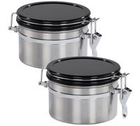2x Xavax Scatola Caffè Acciaio Inox per Caffè IN Polvere Ermetico Contenitore