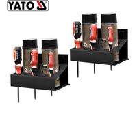 2X YATO Magneti Supporto Ripiano Per Utensili Con Fori Per Cacciaviti, Spray