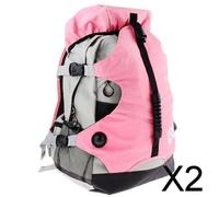 2X Zaino Per Pattini A Rotelle Sport Borsa Per Pattini Da Ghiaccio Rosa