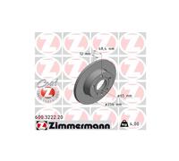 2x zimmermann 100.1205.20 Dischi Ø 245 MM Posteriore per Audi 80 B3 90 B2 100