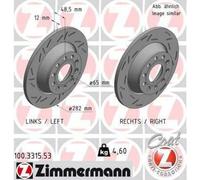 2x ZIMMERMANN 100.3315.53 Disco freno Posteriore per VW GOLF VI (5K1) CC (358)