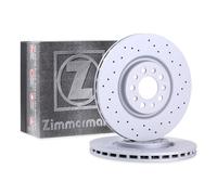 2 Zimmermann Dischi Freno Sportivo Frontale per Alfa Romeo 159 Brera Giulietta