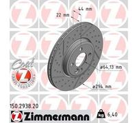 2x ZIMMERMANN 150.2938.20 Coat Z Disco freno Anteriore per MINI Hatchback (R56)