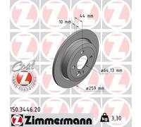 2x ZIMMERMANN 150.3446.20 Coat Z Disco freno Posteriore per MINI Hatchback (R56)