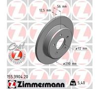2x ZIMMERMANN 155.3904.20 Coat Z Disco freno Posteriore per DODGE CARAVAN (RG)
