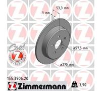 ZIMMERMANN 2x Disco Freno Posteriore Ø270 MM Pieno per Chrysler PT Cruiser _ 2.0
