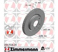 2x Disco freno ventilazione interna 200.2526.20 ZIMMERMANN per NISSAN JUKE