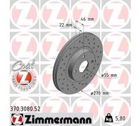2x ZIMMERMANN 370.3080.52 Sport Coat Z Disco freno Anteriore 270mm