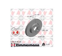 2X Zimmermann 470.2416.20 Dischi Freno Ø 260 Mm Per DACIA LADA NISSAN RENAULT