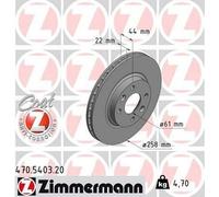 2x Disco freno ventilazione interna 470.5403.20 ZIMMERMANN per RENAULT DACIA