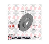 ZIMMERMANN 610.1195.20 Disco freno