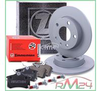 2X ZIMMERMANN DISCHI FRENO + PASTIGLIE POST PER AUDI A4 B6 8E 1.6-2.5 00-04