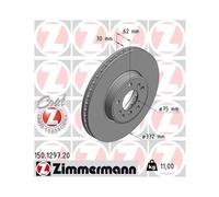 ZIMMERMANN 150.1297.20 Disco freno