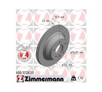 ZIMMERMANN 600.3228.20 Disco freno