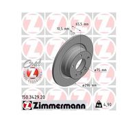 2x Disco freno pieno 150.3429.20 ZIMMERMANN per BMW 3 1 1 Coupé