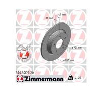 2x Disco freno pieno 370.3079.20 ZIMMERMANN per MAZDA 5 3 Tre volumi 3