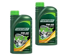 2X1 Litri FANFARO VSX 5W-40 ACEA A3/B4 API SN/CH-4 JASO MA2 Olio Motore Engine