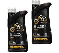 10x1 Litro Mannol 2-Takt Universale olio motore Api TC Jaso Fb Iso L-EGB