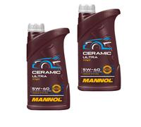 2x1 Litro MANNOL Ceramica Ultra 5W-40 7727 olio motore per BMW Ll GM VW MB Acea