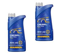 2x1 Litro MANNOL DIESEL EXTRA 10W-40 Olio Motore API CH-4/SN ACEA A3/B4