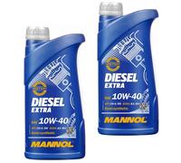 2x1 Litro mannol Diesel Extra 10W-40 olio motore Api CH-4 / Sn Acea A3/B4