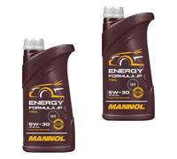2x1 Litro Mannol Energia Formula JP 5W-30 olio motore Api Sn Plus Ilsac GF-5 GM