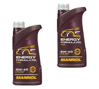 2x1 Litro mannol Energia Formula Pd 5W-40 olio motore Api Sn Acea C3 MB GM VW