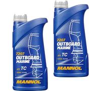 1 Litro Mannol Fuoribordo Marine olio motore Api TC Jaso FC Nmma