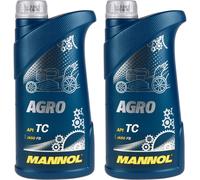 2x1 Litro Originale MANNOL 2Takt olio motore Agro Api TC Oil Attrezzi